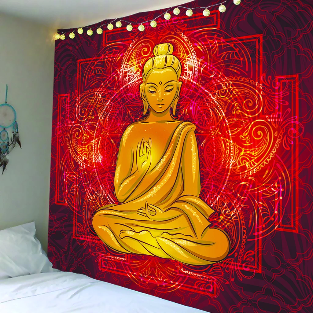 

Цифровая 3D чакра Будды для медитации, домашний декор, гобелен в стиле хиппи, богемный декор, мандала, спальные простыни, коврик для йоги, дива...