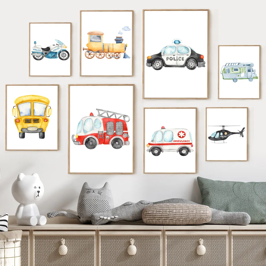 Cartoon Ambulance Fire Truck Car Train Boy Wall Art Canvas Painting Nordic Posters And Prints Wall Pictures Baby Kids Room Decor
Cartoon Ambulance Fire Truck Car Train Boy Wall Art Canvas Painting Nordic Posters And Prints Wall Pictures Baby Kids Room Decor