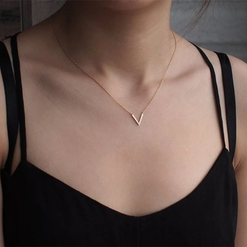 Stainless Steel Necklace For Women Lover Gold And Rose Gold Color Simple V Pendant Necklace Engagement Jewelry Friend Wholesale
Stainless Steel Necklace For Women Lover Gold And Rose Gold Color Simple V Pendant Necklace Engagement Jewelry Friend Wholesale