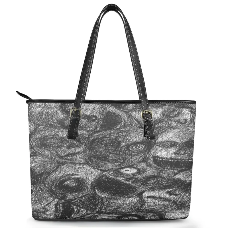 Art Design Ghost Head Pattern Large Volume Fashion Female Handbag Bag Black And White Custom Pattern
Art Design Ghost Head Pattern Large Volume Fashion Female Handbag Bag Black And White Custom Pattern