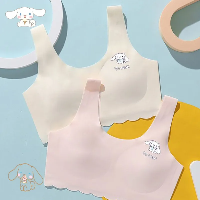 Воздухопроницаемый бесшовный бюстгальтер в стиле аниме Cinnamoroll, камисоль для подростков, мультяшное мягкое нижнее белье без стальных колец, ...
Воздухопроницаемый бесшовный бюстгальтер в стиле аниме Cinnamoroll, камисоль для подростков, мультяшное мягкое нижнее белье без стальных колец, ...