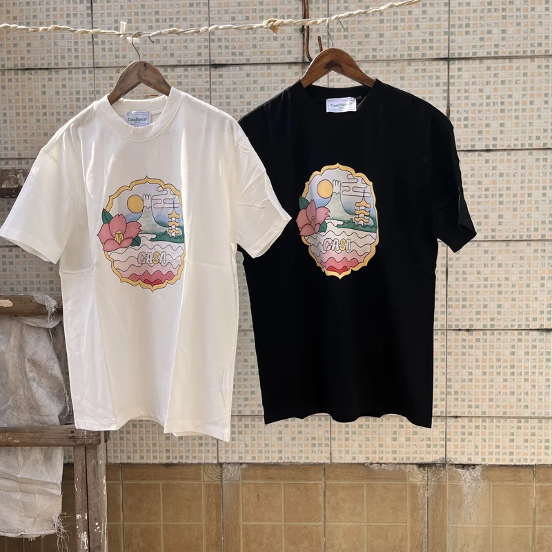Real Photos CASABLANCA T-shirts Gradient Wave Hollow CASA Letter Flower Print Short Sleeve 3XL Cotton Men Women T Shirt
Real Photos CASABLANCA T-shirts Gradient Wave Hollow CASA Letter Flower Print Short Sleeve 3XL Cotton Men Women T Shirt