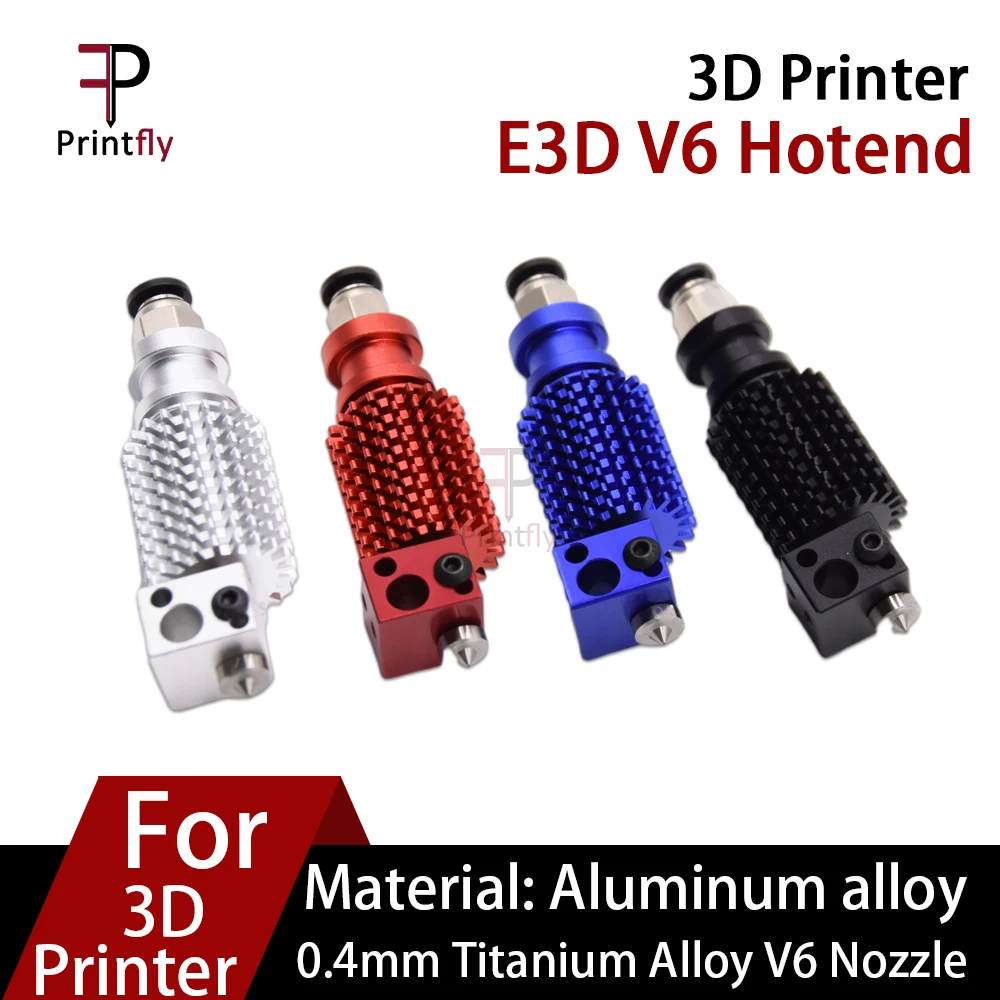 Printfly 3D Printer Parts E3D V6 Hotend 0.4mm Titanium Alloy Nozzle Bimetal Heatbreak Remote Heat Sink 1.75MM for V6 Prusa Voron
Printfly 3D Printer Parts E3D V6 Hotend 0.4mm Titanium Alloy Nozzle Bimetal Heatbreak Remote Heat Sink 1.75MM for V6 Prusa Voron