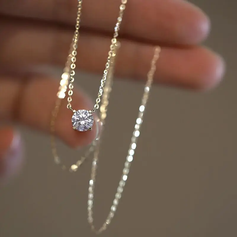 2022 New Fashion Simple Round White Zircon Pendant Necklace Ladies Wedding Engagement Gold Necklace Charm Jewelry Gift Collar
2022 New Fashion Simple Round White Zircon Pendant Necklace Ladies Wedding Engagement Gold Necklace Charm Jewelry Gift Collar