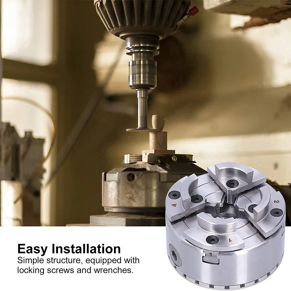 4 Jaw Lathe Chuck Woodworking Machine Tools 100mm Accessories H3/H8 Wrench M33 Thread Scroll Chuck Self Centering
4 Jaw Lathe Chuck Woodworking Machine Tools 100mm Accessories H3/H8 Wrench M33 Thread Scroll Chuck Self Centering