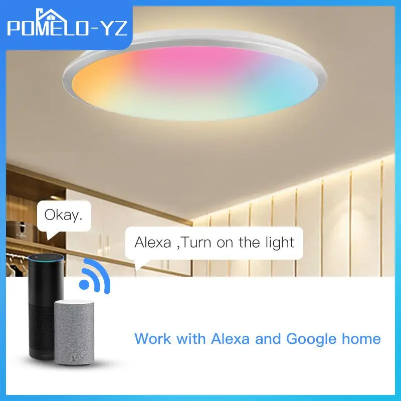 Умный светодиодный потолочный светильник с голосовым управлением и управлением через приложение
Умный светодиодный потолочный светильник с голосовым управлением и управлением через приложение