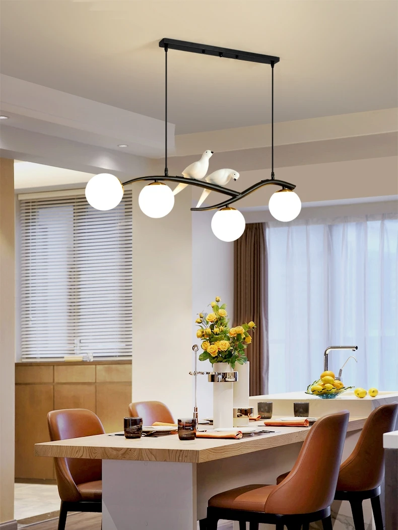 Nordic Chandelier for Dining Room Simple Modern Kitchen Island Hanging Lamp Creative Bar Table Bird Glass Lampshade Decor Light
Nordic Chandelier for Dining Room Simple Modern Kitchen Island Hanging Lamp Creative Bar Table Bird Glass Lampshade Decor Light