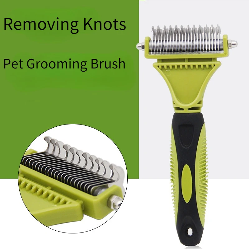 Pet Grooming Brush,2 Sided Undercoat Rake,Professional Deshedding Brush Dematting Tool,Effective Removing Knots for Cats,Dogs
Pet Grooming Brush,2 Sided Undercoat Rake,Professional Deshedding Brush Dematting Tool,Effective Removing Knots for Cats,Dogs