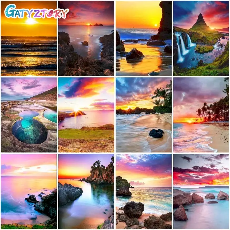 GATYZTORY 60x75CM Frame Painting By Numbers Beautiful Sunset Number Painting For Home Decor ON Canvas Painting For Wall Art
GATYZTORY 60x75CM Frame Painting By Numbers Beautiful Sunset Number Painting For Home Decor ON Canvas Painting For Wall Art