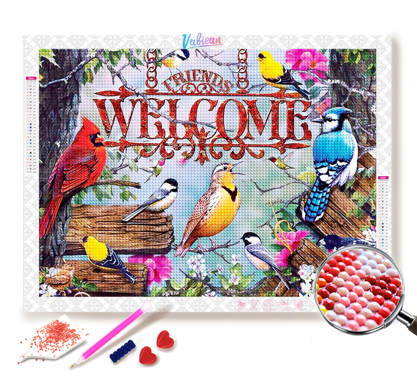 5D DIY Flower Birds Diamond Painting Colorful Cross Stitch Diamond Embroidery Picture of Rhinestones Home Decor
5D DIY Flower Birds Diamond Painting Colorful Cross Stitch Diamond Embroidery Picture of Rhinestones Home Decor