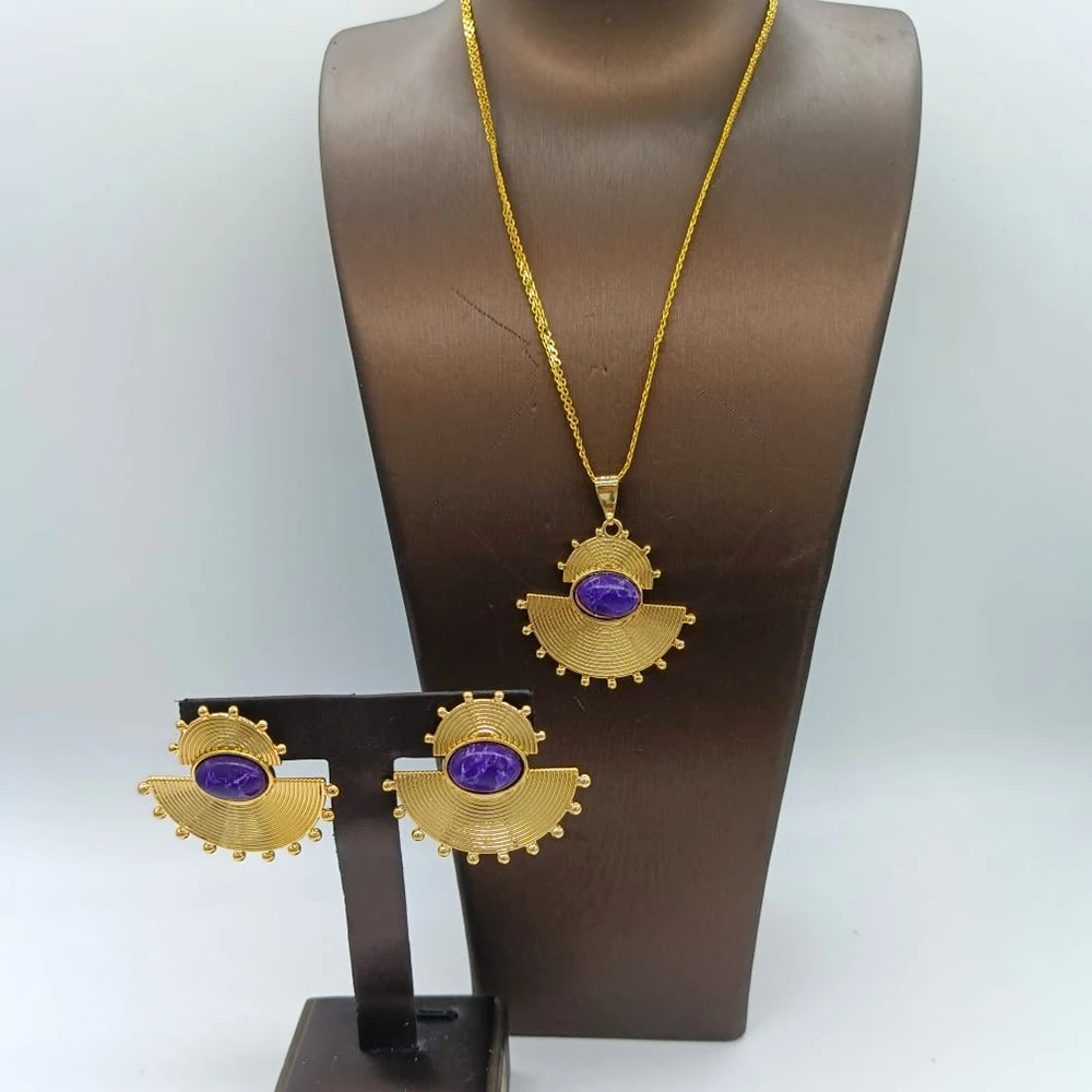 Brazilian Gold Plated Jewelry for Women Irregular Design Earrings and Necklace African Weddings Jewelry Bohemia Bridal Necklace
Brazilian Gold Plated Jewelry for Women Irregular Design Earrings and Necklace African Weddings Jewelry Bohemia Bridal Necklace