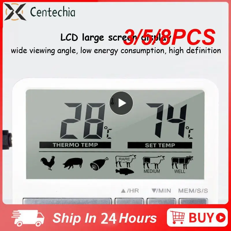 Digital BBQ Cooking Oven Thermometer Meat Kitchen Food Temperature Meter For Grill Timer Function With Stainless Steel Probe
Digital BBQ Cooking Oven Thermometer Meat Kitchen Food Temperature Meter For Grill Timer Function With Stainless Steel Probe