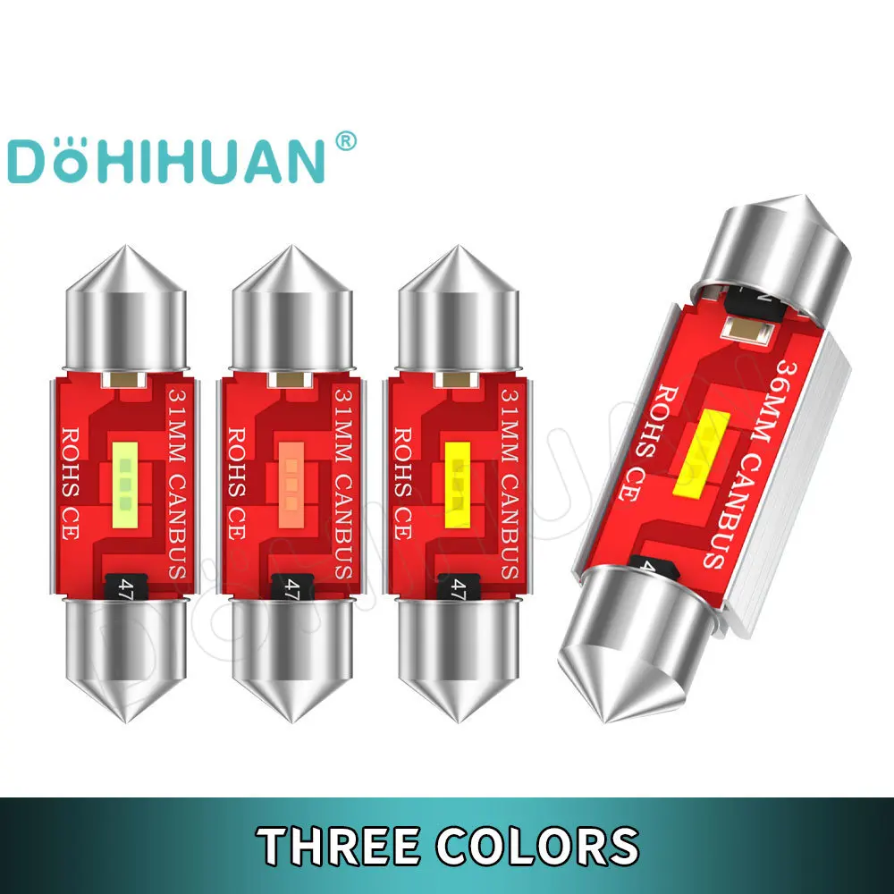 DOHIHUAN 1x 12V 24V Festoon 31 Door 1860 SV8.5 C5W C10W 36 39 41 MM Interior Reading Dome Trunk Signal Lamp Car Light Led Bulb
DOHIHUAN 1x 12V 24V Festoon 31 Door 1860 SV8.5 C5W C10W 36 39 41 MM Interior Reading Dome Trunk Signal Lamp Car Light Led Bulb