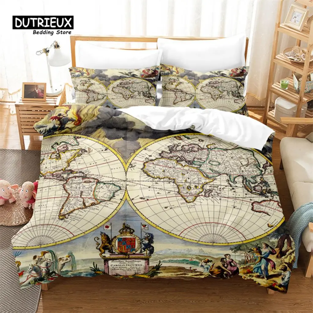 World Map,Treasure Map Bedding Set, 3Pcs Duvet Cover Set, Soft Comfortable Breathable Duvet Cover, For Bedroom Guest Room Decor
World Map,Treasure Map Bedding Set, 3Pcs Duvet Cover Set, Soft Comfortable Breathable Duvet Cover, For Bedroom Guest Room Decor