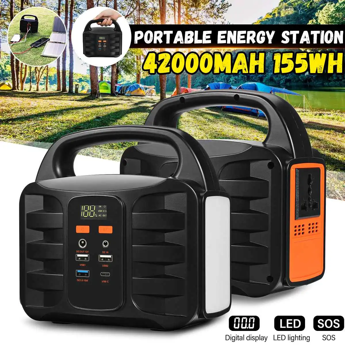 110-220V 150W Solar Generator Battery Charger 42000mAh Portable Solar Power Station Outdoor Energy Power Supply 151wh
110-220V 150W Solar Generator Battery Charger 42000mAh Portable Solar Power Station Outdoor Energy Power Supply 151wh