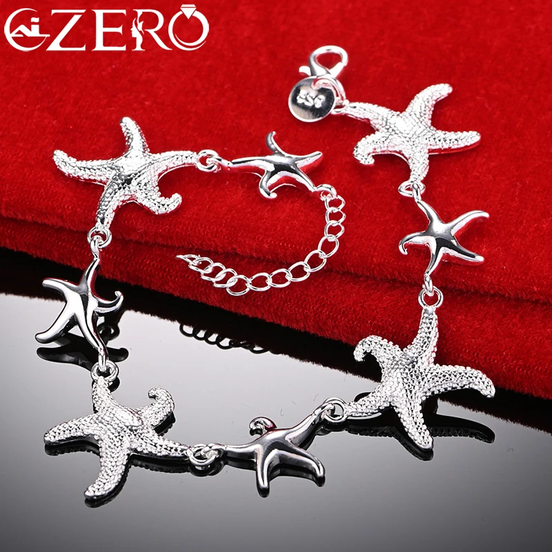 ALIZERO 925 Sterling Silver All Starfish Bracelet Chain For Woman Fashion Wedding Party Charm Jewelry Gift Free Shipping
ALIZERO 925 Sterling Silver All Starfish Bracelet Chain For Woman Fashion Wedding Party Charm Jewelry Gift Free Shipping