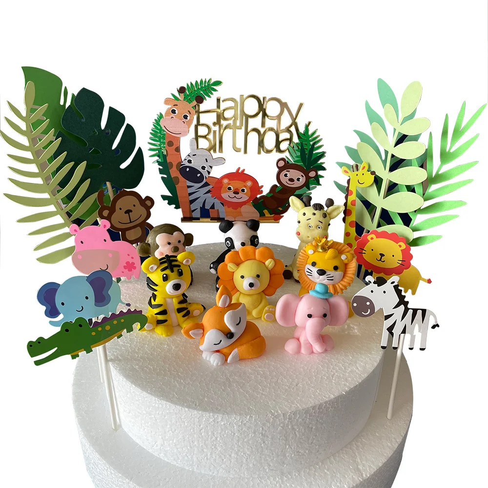 Jungle Safari Animals Cake Topper Acrylic Birthday Wild One Kids Children Party Supplies Lion Fox Cupcake Toppers Baking Decor
Jungle Safari Animals Cake Topper Acrylic Birthday Wild One Kids Children Party Supplies Lion Fox Cupcake Toppers Baking Decor