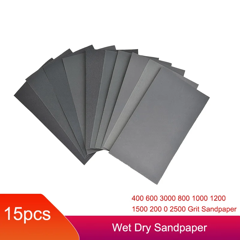 15pcs Wet Dry Sandpaper 400 600 3000 800 1000 1200 1500 200 0 2500 Sanding Sheets Waterproof Sand Paper For Automotive Sanding
15pcs Wet Dry Sandpaper 400 600 3000 800 1000 1200 1500 200 0 2500 Sanding Sheets Waterproof Sand Paper For Automotive Sanding