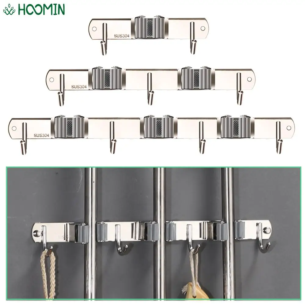 Broom Hook Holder Wall Mounted Mop Organizer Holder Kitchen Bathroom Organization Accessories Towel Storage Hook Stainless Steel 
Broom Hook Holder Wall Mounted Mop Organizer Holder Kitchen Bathroom Organization Accessories Towel Storage Hook Stainless Steel