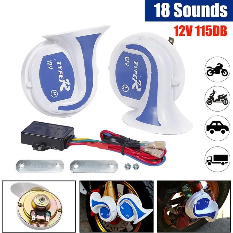 12V Car Horn Waterproof Motorcycle Loud Horns Durable Snail Electric Air Trump Temperature Resistant Cars Trumpet For Automobile
12V Car Horn Waterproof Motorcycle Loud Horns Durable Snail Electric Air Trump Temperature Resistant Cars Trumpet For Automobile