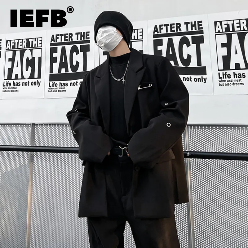 IEFB Casual Lapel Men's Suit Coat New Trendy Solid Color Blazers Metal Decoration Single Breasted Fashion Tide 2023 New 9A7223
IEFB Casual Lapel Men's Suit Coat New Trendy Solid Color Blazers Metal Decoration Single Breasted Fashion Tide 2023 New 9A7223