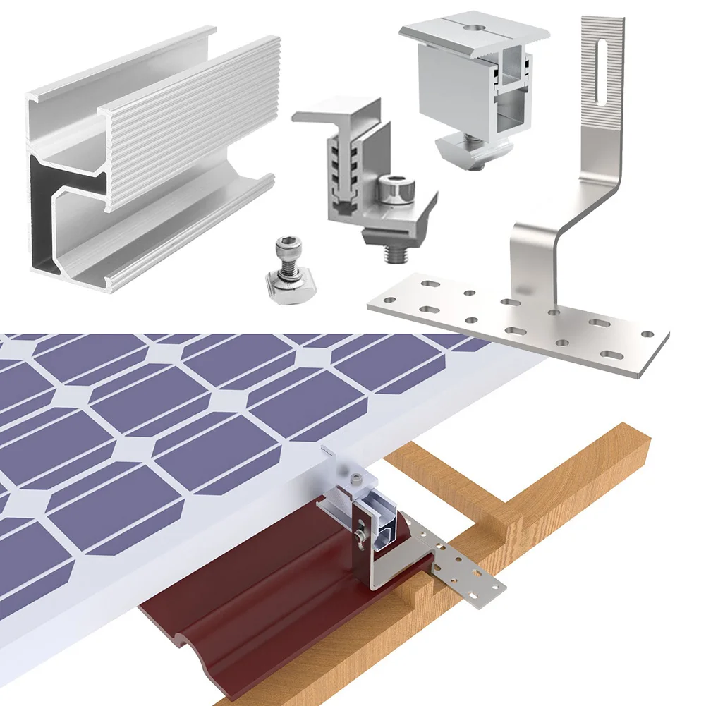 Pv Solar Brick Roof Mounting Set 180*166*50mm Bracket Rail Roof Hook 35-50MM Thick Rail 200mm Long Adjustable Middle Clip
Pv Solar Brick Roof Mounting Set 180*166*50mm Bracket Rail Roof Hook 35-50MM Thick Rail 200mm Long Adjustable Middle Clip