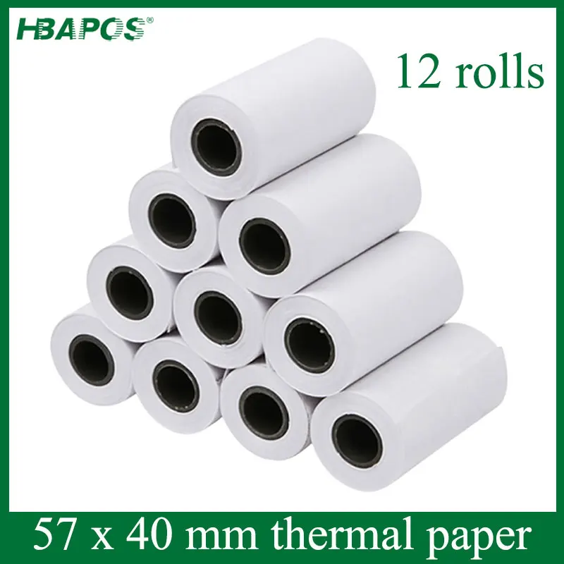 HBAPOS Thermal Paper 57x40mm Printing Recei Roll for Printer POS Pocket Photo Printer Cash Register Paper Replacement Accessorie
HBAPOS Thermal Paper 57x40mm Printing Recei Roll for Printer POS Pocket Photo Printer Cash Register Paper Replacement Accessorie
