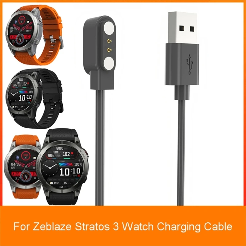 

Адаптер питания для зарядного устройства, совместимый с Zeblaze Stratos 3, магнитный USB-кабель для быстрой зарядки, док-станция, кронштейн, держатель для умных часов