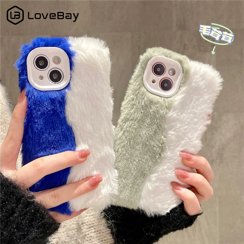 Cute Warm Plush Blue White Contrast Color Phone Case For iPhone 12 13 11 14 Pro XS Max XR X 7 8 14 Plus Furry Soft Back Cover
Cute Warm Plush Blue White Contrast Color Phone Case For iPhone 12 13 11 14 Pro XS Max XR X 7 8 14 Plus Furry Soft Back Cover