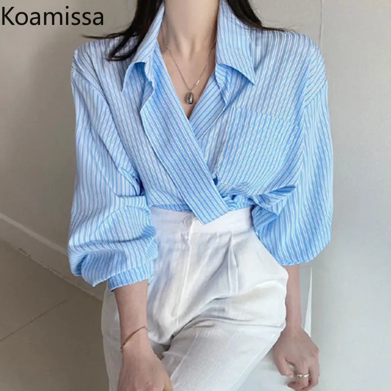 Koamissa Elegant Women Blouse Office Lady Turn-down Collar Long Sleeves Shirt Female Spring Autumn Causal Loose Shirt Ropa Mujer
Koamissa Elegant Women Blouse Office Lady Turn-down Collar Long Sleeves Shirt Female Spring Autumn Causal Loose Shirt Ropa Mujer