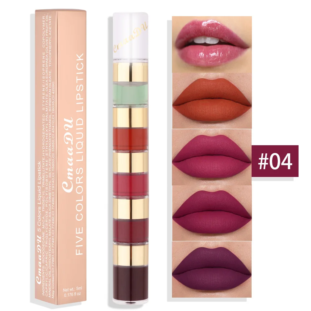 5 In 1 Matte Lipstick Kit Combo Strip Velvet Sexy Red Lip Tint Non-stick Cup Lip Gloss Lip Oil Makeup Lips Cosmetic Set
5 In 1 Matte Lipstick Kit Combo Strip Velvet Sexy Red Lip Tint Non-stick Cup Lip Gloss Lip Oil Makeup Lips Cosmetic Set