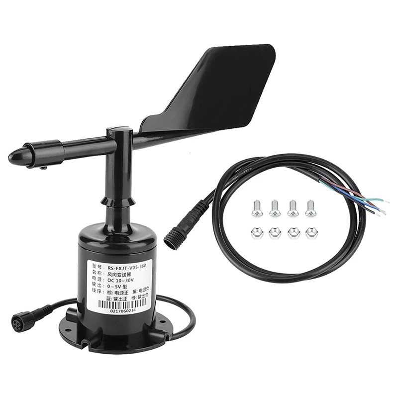 Environmental Signal Output 0‑5V 360 Degrees Transmitter, Wind Speed Sensor Measuring Tool Wind Direction Sensor
Environmental Signal Output 0‑5V 360 Degrees Transmitter, Wind Speed Sensor Measuring Tool Wind Direction Sensor