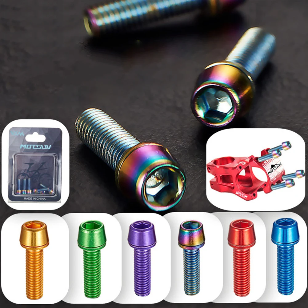 6pcs M5*18mm Plated MTB Bicycle Steering Handlebar Stem SKettle Holder Color Crews Bolts Alloy Steel Light Weight High Strength
6pcs M5*18mm Plated MTB Bicycle Steering Handlebar Stem SKettle Holder Color Crews Bolts Alloy Steel Light Weight High Strength