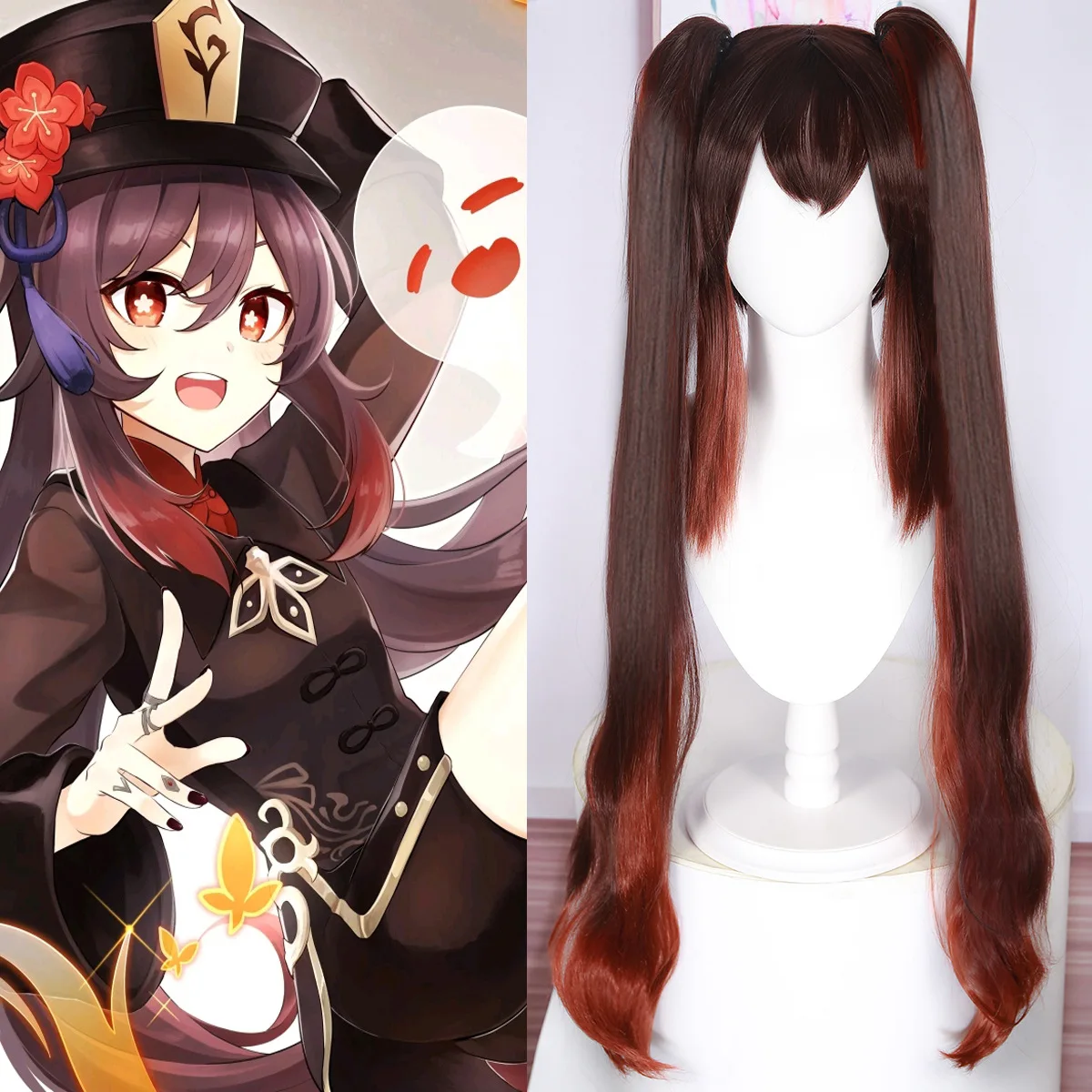 Genshin Impact Hu Tao Cosplay Wigs Long Brown Wigs Girl Women Heat Resistant Synthetic Hair
Genshin Impact Hu Tao Cosplay Wigs Long Brown Wigs Girl Women Heat Resistant Synthetic Hair