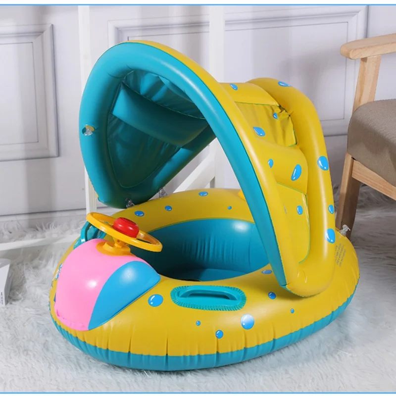 Sunscreen Children Inflatable Yacht with Steering Wheel Swim Ring Cartoon Baby Horn Sunshade Inflatable Seat Ring Pool Toys
Sunscreen Children Inflatable Yacht with Steering Wheel Swim Ring Cartoon Baby Horn Sunshade Inflatable Seat Ring Pool Toys