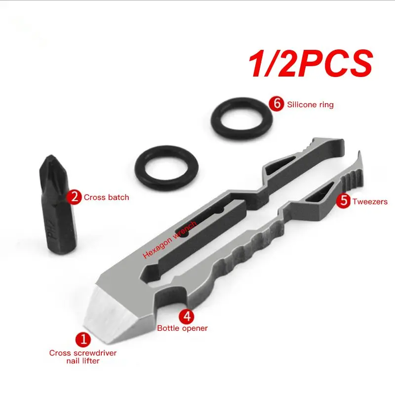 1/2PCS Multifunctional Tool Card 6 In 1 Stainless Steel Outdoor Small Tool Bottle Opener Outdoor Equipment Camping Wrench Cross 
1/2PCS Multifunctional Tool Card 6 In 1 Stainless Steel Outdoor Small Tool Bottle Opener Outdoor Equipment Camping Wrench Cross