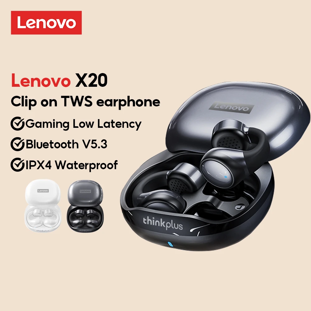 Lenovo X20 TWS Wireless Earphones Bluetooth 5.3 Earpbuds Smart Noise Canceling Mini Clip Headset Gaming Touch Control Earbuds
Lenovo X20 TWS Wireless Earphones Bluetooth 5.3 Earpbuds Smart Noise Canceling Mini Clip Headset Gaming Touch Control Earbuds