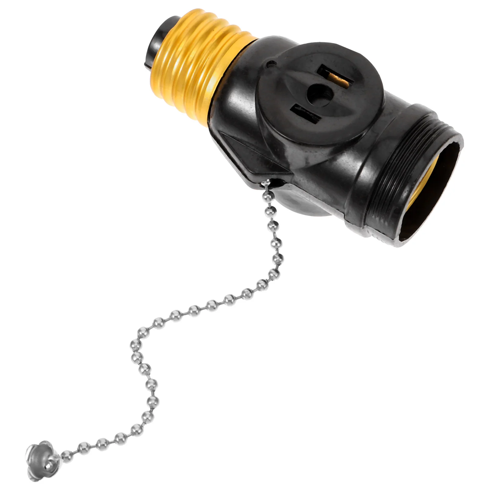 Outlet Plug Splitter E26 Light Bulb to Dual 3-prong Outlet Plug with Pull(US Plug)
Outlet Plug Splitter E26 Light Bulb to Dual 3-prong Outlet Plug with Pull(US Plug)