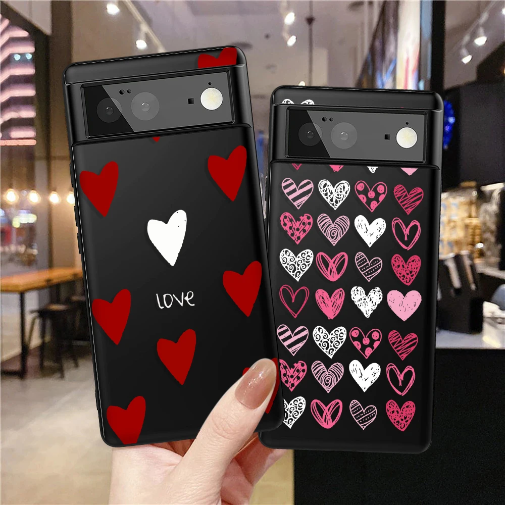 Love Heart Case for Google Pixel 7Pro 7 6a 6 6Pro 5 5a 5G 4XL 4 2 3XL 2XL 3 3a 3aXL 4a Black Soft Back Shell Cover Carcasa
Love Heart Case for Google Pixel 7Pro 7 6a 6 6Pro 5 5a 5G 4XL 4 2 3XL 2XL 3 3a 3aXL 4a Black Soft Back Shell Cover Carcasa