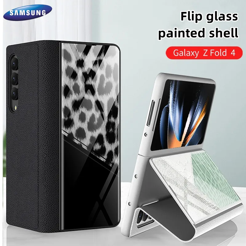Luxury Tempered Glass Phone Case For Samsung Galaxy Z Fold 4 5G Shockproof Cover Anti-knock Anti-fall Protector Kickstand Funda
Luxury Tempered Glass Phone Case For Samsung Galaxy Z Fold 4 5G Shockproof Cover Anti-knock Anti-fall Protector Kickstand Funda