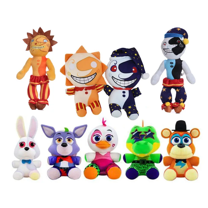 New 20cm/28cm Sundrop FNAF Boss Plush Toys Cute Soft Stuffed Cartoon Animals Bonnie Foxy Bear Stuffed Toy Gifts for Boys Girls
New 20cm/28cm Sundrop FNAF Boss Plush Toys Cute Soft Stuffed Cartoon Animals Bonnie Foxy Bear Stuffed Toy Gifts for Boys Girls