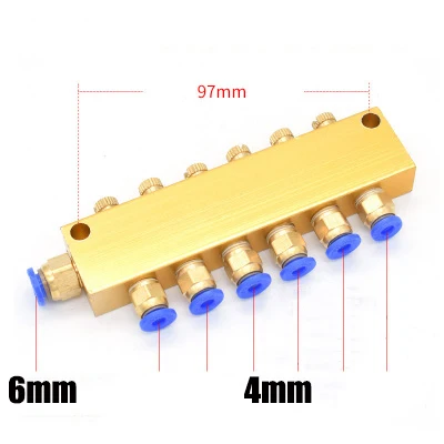 Распределительный блок для смазки из алюминия
Распределительный блок для смазки из алюминия