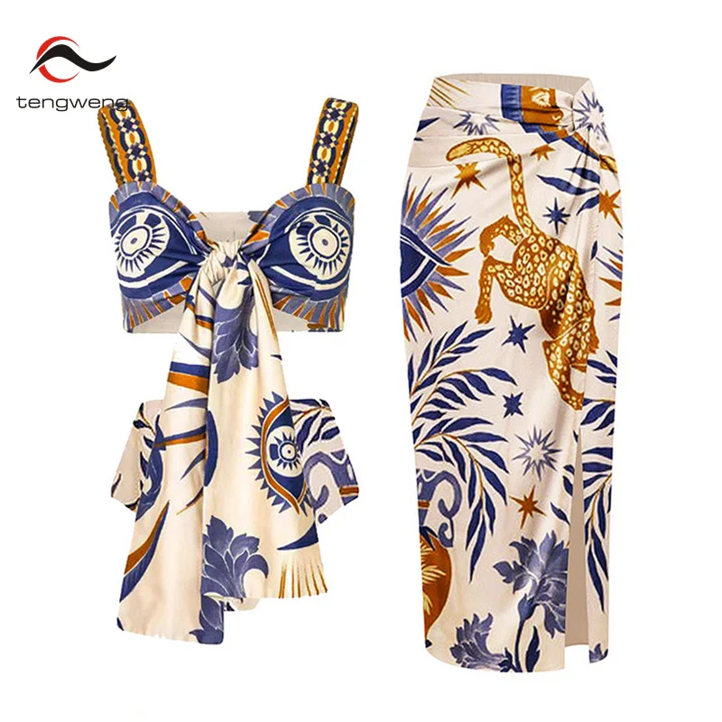 2024 Sexy Ruffle 3 Pieces Bikini Set Swimsuit Skirt Monokini Ruffle Print Sarong High Waist Swimwear Women Bathing Suit Dress
2024 Sexy Ruffle 3 Pieces Bikini Set Swimsuit Skirt Monokini Ruffle Print Sarong High Waist Swimwear Women Bathing Suit Dress