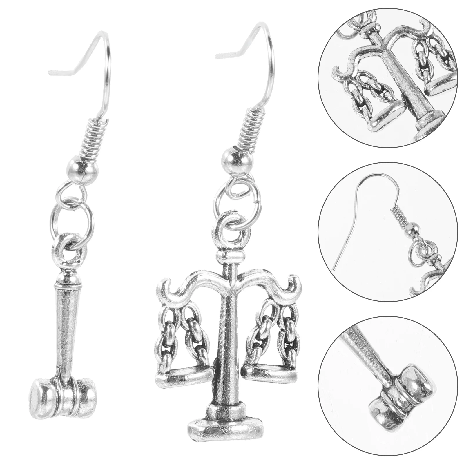 1 Pair of Justice Earrings Metal Lawyer Earrings Dangle Earrings Scales of Justice Earrings Jewelry Decors
1 Pair of Justice Earrings Metal Lawyer Earrings Dangle Earrings Scales of Justice Earrings Jewelry Decors