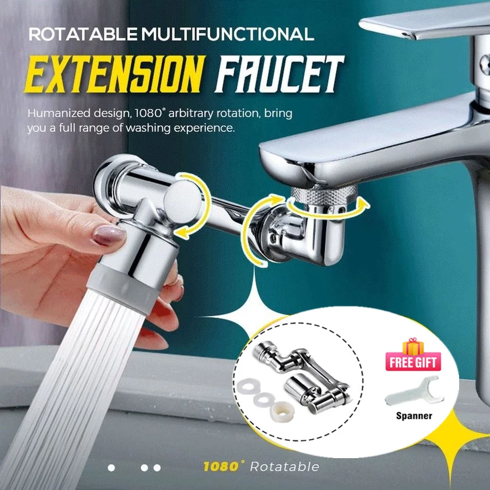 1080 Degree Rotating Faucet Extender Universal Waterproof Splash Nozzle Washing Pool Aerator Home Kitchen Bathroom Accessories
1080 Degree Rotating Faucet Extender Universal Waterproof Splash Nozzle Washing Pool Aerator Home Kitchen Bathroom Accessories