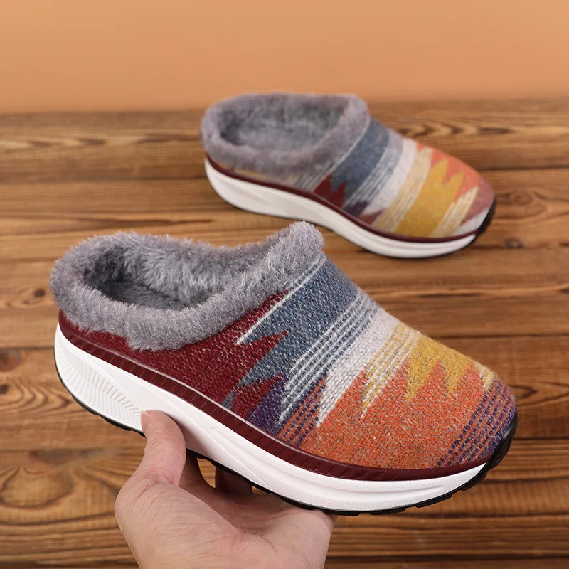 Comfort Winter Warm Women Half Slippers Furry Slides for Women Casual Home Thick Bottom Warm Shoes Furry Non-slip Platform Shoes
Comfort Winter Warm Women Half Slippers Furry Slides for Women Casual Home Thick Bottom Warm Shoes Furry Non-slip Platform Shoes