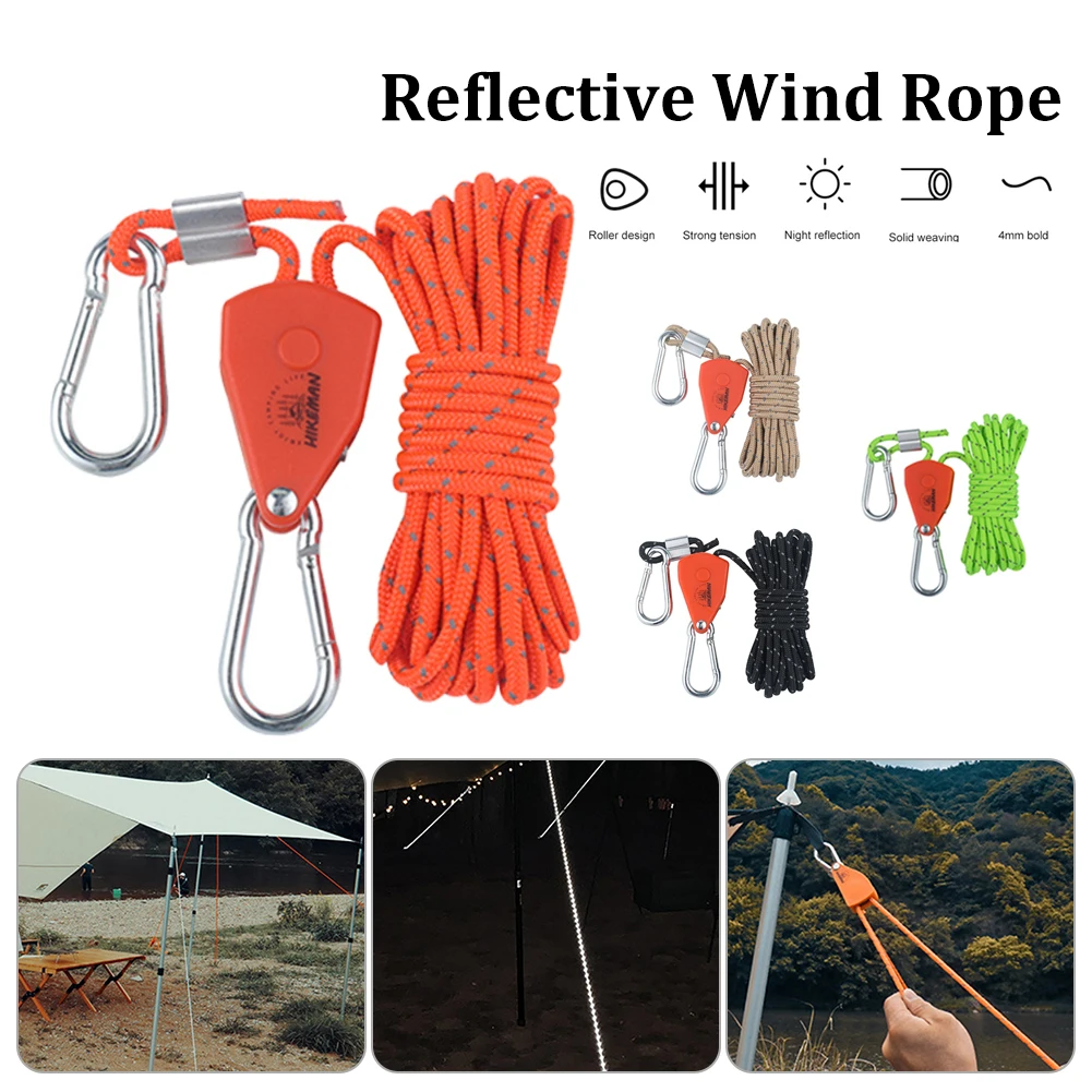4m Reflective Camping Rope Adjustable Tent Rope Belt Adjuster Outdoor Tent Wind Rope For Camping Hiking Tent Tarp Canopy
4m Reflective Camping Rope Adjustable Tent Rope Belt Adjuster Outdoor Tent Wind Rope For Camping Hiking Tent Tarp Canopy