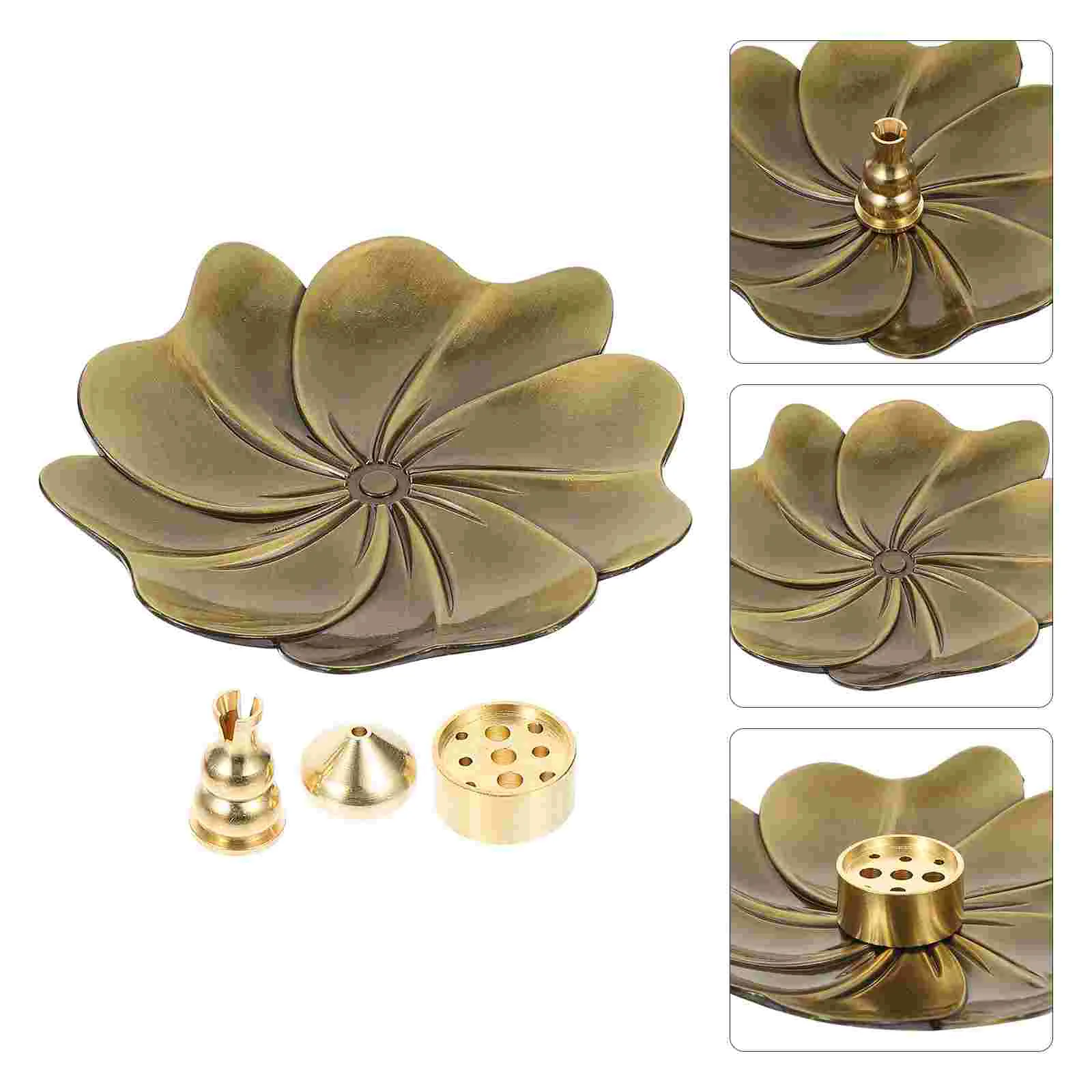 1 Set Flower Aroma Holder Incense Tray Decor Vintage Incense Plate Golden Flower Tray for Housewarming Decor
1 Set Flower Aroma Holder Incense Tray Decor Vintage Incense Plate Golden Flower Tray for Housewarming Decor