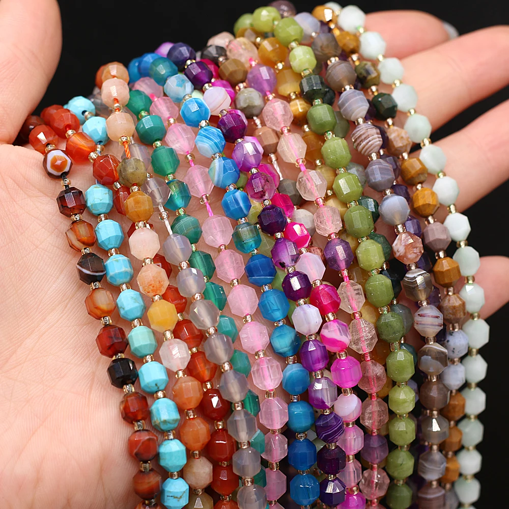 2PCS Natural Stone Beads Agate Jade Faceted Beaded For Jewelry Making DIY Necklace Bracelet Accessories Charm Gift 6MM
2PCS Natural Stone Beads Agate Jade Faceted Beaded For Jewelry Making DIY Necklace Bracelet Accessories Charm Gift 6MM
