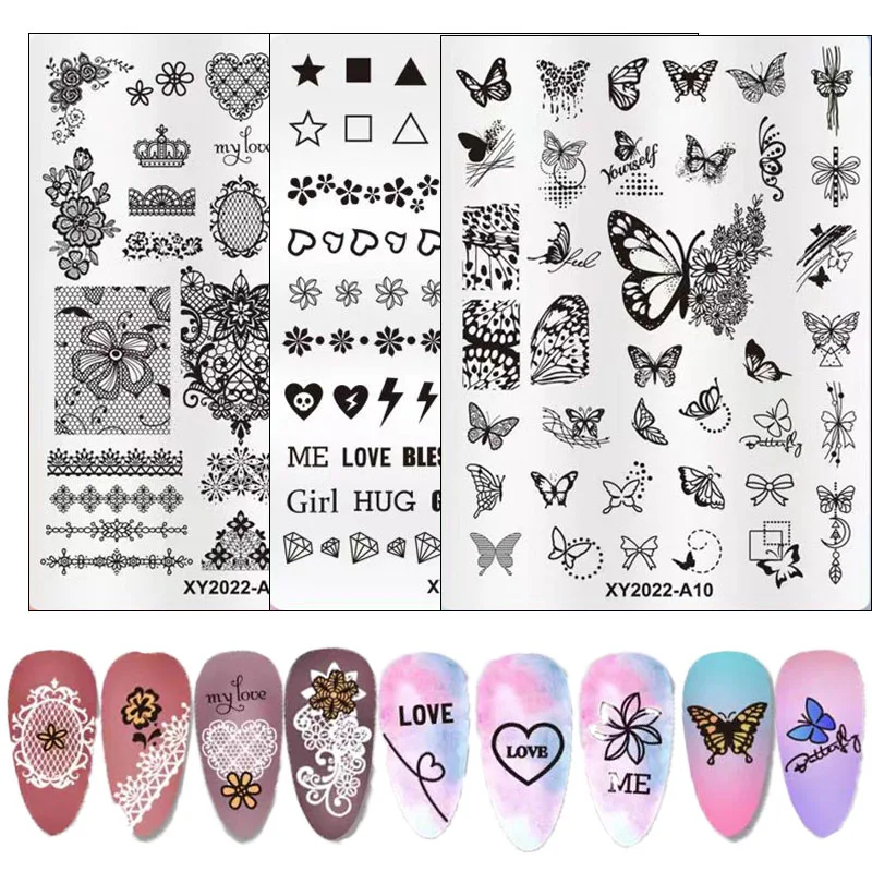 Buterfly Brand Design Stamping Plates Abstract Lady Face Leaves Flower Stripe Nail Stamp Templates Leaf Floral Printing Stencil 
Buterfly Brand Design Stamping Plates Abstract Lady Face Leaves Flower Stripe Nail Stamp Templates Leaf Floral Printing Stencil
